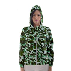 Green Camo Hooded Windbreaker (Women)