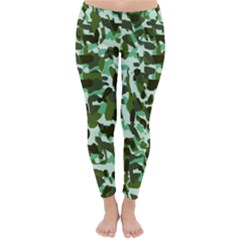 Green Camo Classic Winter Leggings by snowwhitegirl