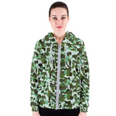 Green Camo Women s Zipper Hoodie