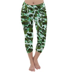 Green Camo Capri Winter Leggings  by snowwhitegirl