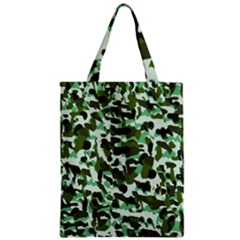 Green Camo Zipper Classic Tote Bag