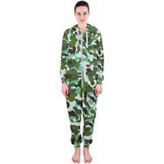 Green Camo Hooded Jumpsuit (Ladies) 