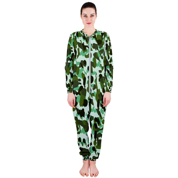 Green Camo OnePiece Jumpsuit (Ladies) 