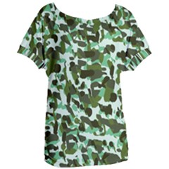 Green Camo Women s Oversized Tee