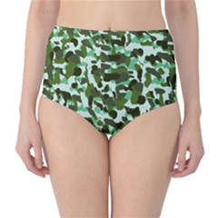 Green Camo Classic High-Waist Bikini Bottoms