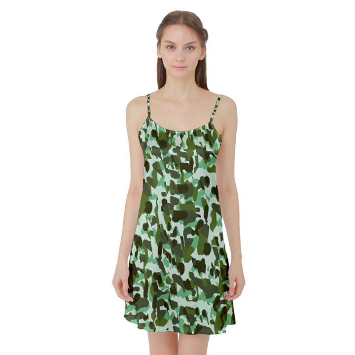 Green Camo Satin Night Slip