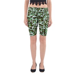 Green Camo Yoga Cropped Leggings by snowwhitegirl