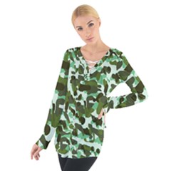 Green Camo Tie Up Tee