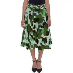 Green Camo Perfect Length Midi Skirt