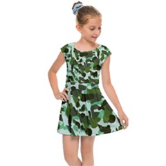 Green Camo Kids Cap Sleeve Dress