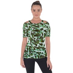 Green Camo Short Sleeve Top