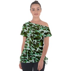 Green Camo Tie-Up Tee