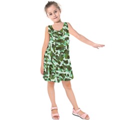 Green Camo Kids  Sleeveless Dress