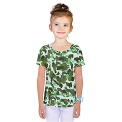 Green Camo Kids  One Piece Tee