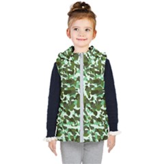 Green Camo Kid s Hooded Puffer Vest