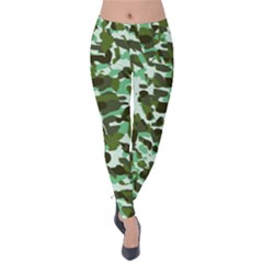 Green Camo Velvet Leggings by snowwhitegirl