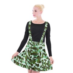 Green Camo Suspender Skater Skirt