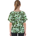 Green Camo V-Neck Dolman Drape Top View2