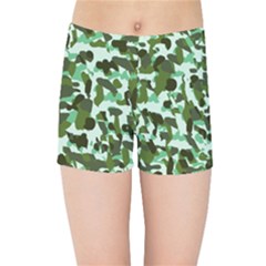 Green Camo Kids Sports Shorts by snowwhitegirl