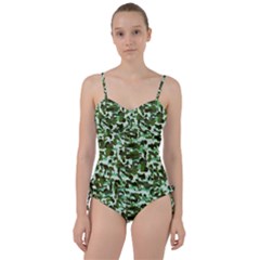 Green Camo Sweetheart Tankini Set