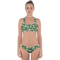 Green Camo Cross Back Hipster Bikini Set