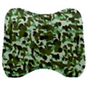 Green Camo Velour Head Support Cushion View1