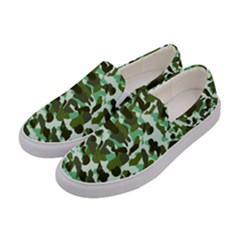 Green Camo Women s Canvas Slip Ons