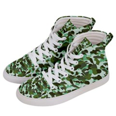 Green Camo Women s Hi-Top Skate Sneakers