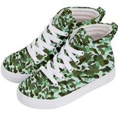 Green Camo Kid s Hi-Top Skate Sneakers