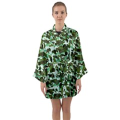 Green Camo Long Sleeve Kimono Robe