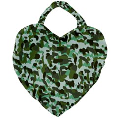 Green Camo Giant Heart Shaped Tote