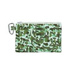 Green Camo Canvas Cosmetic Bag (Small)