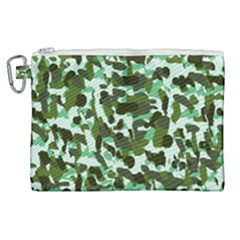 Green Camo Canvas Cosmetic Bag (XL)