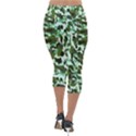 Green Camo Lightweight Velour Capri Leggings  View2