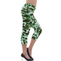 Green Camo Lightweight Velour Capri Leggings  View4