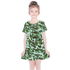 Green Camo Kids  Simple Cotton Dress