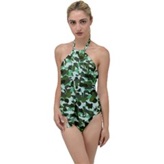 Green Camo Go with the Flow One Piece Swimsuit