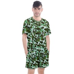 Green Camo Men s Mesh Tee and Shorts Set