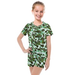 Green Camo Kids  Mesh Tee and Shorts Set