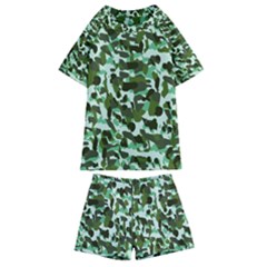 Green Camo Kids  Swim Tee and Shorts Set