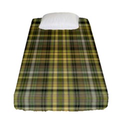 Yellow Plaid Fitted Sheet (single Size) by snowwhitegirl