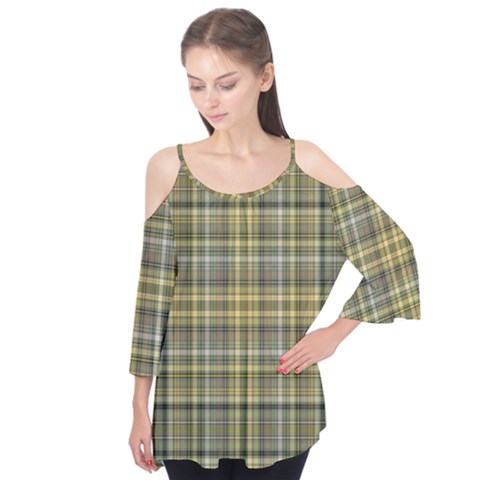 Yellow Plaid Flutter Tees by snowwhitegirl