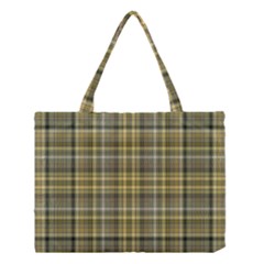 Yellow Plaid Medium Tote Bag by snowwhitegirl