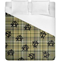 Yellow Plaid Anarchy Duvet Cover (california King Size) by snowwhitegirl