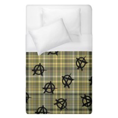 Yellow Plaid Anarchy Duvet Cover (single Size) by snowwhitegirl