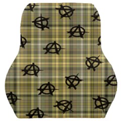 Yellow Plaid Anarchy Car Seat Back Cushion 