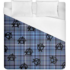 Blue  Plaid Anarchy Duvet Cover (king Size) by snowwhitegirl