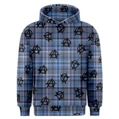 Blue  Plaid Anarchy Men s Overhead Hoodie by snowwhitegirl