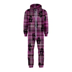 Pink  Plaid Anarchy Hooded Jumpsuit (kids)