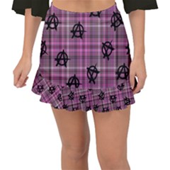 Pink  Plaid Anarchy Fishtail Mini Chiffon Skirt by snowwhitegirl